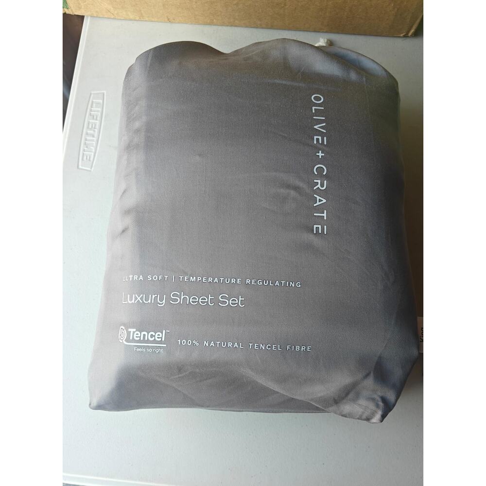 Olive Crate 100% Eucalyptus TENCEL Cooling - KING Sheet Set 4pc